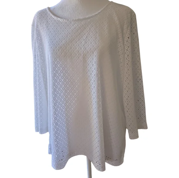 Chico's white crochet top - Picture 5 of 5